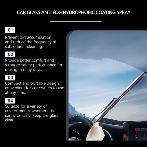 Hydrofob rude- og spejlspray