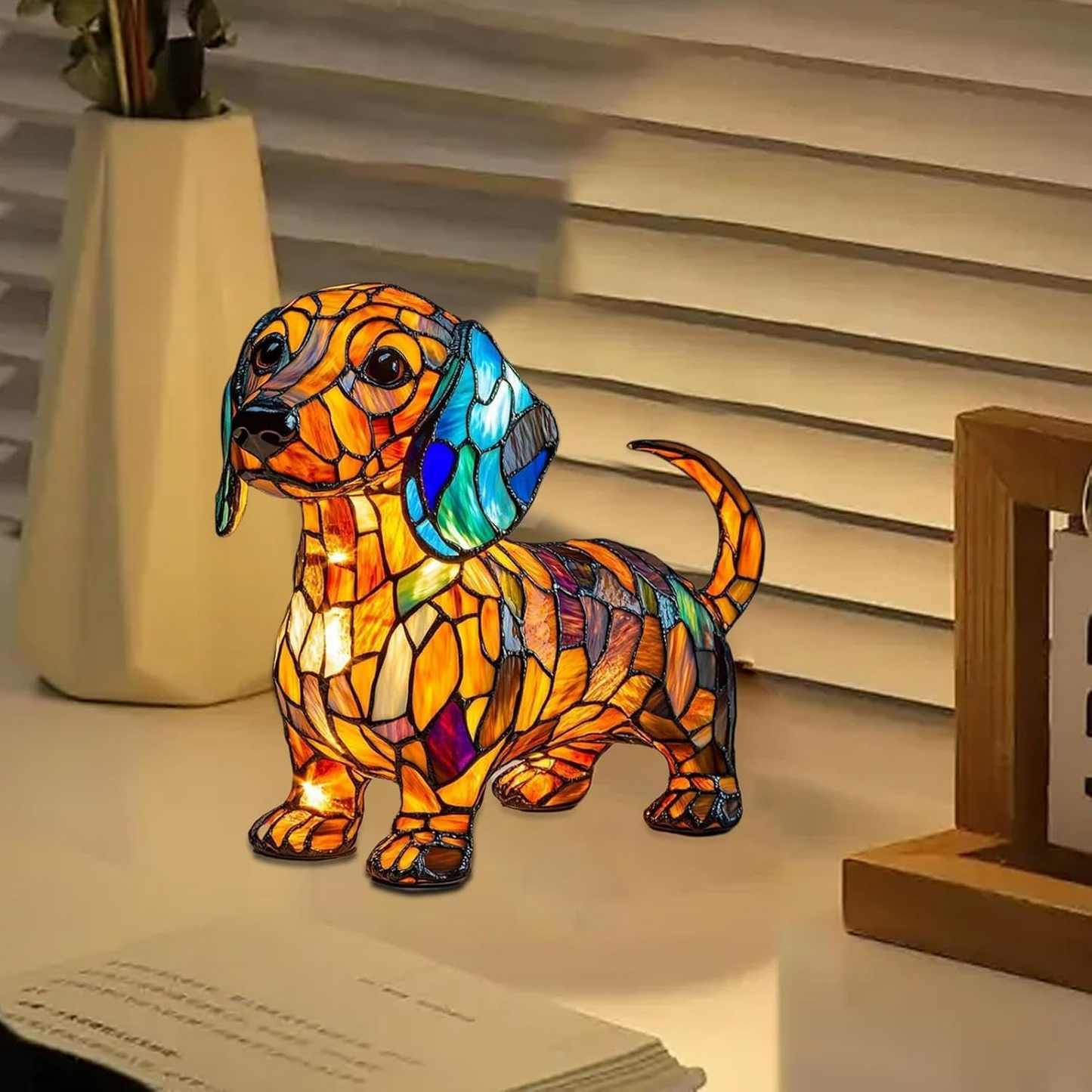 Ledsen™ DogLamp: Moderne Kunstnerisk Plettet Ambient Hund Lampe
