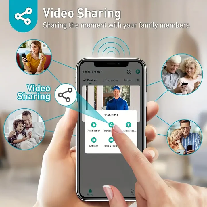 nordivo | Trådløs WiFi-videodørklokke med udendørskamera