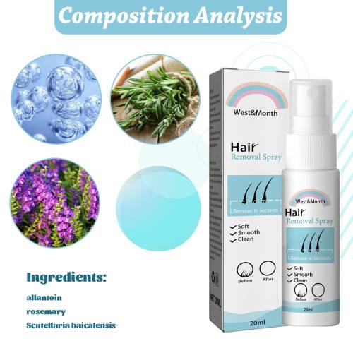 Mild hårfjerningsspray med allantoin og rosmarin