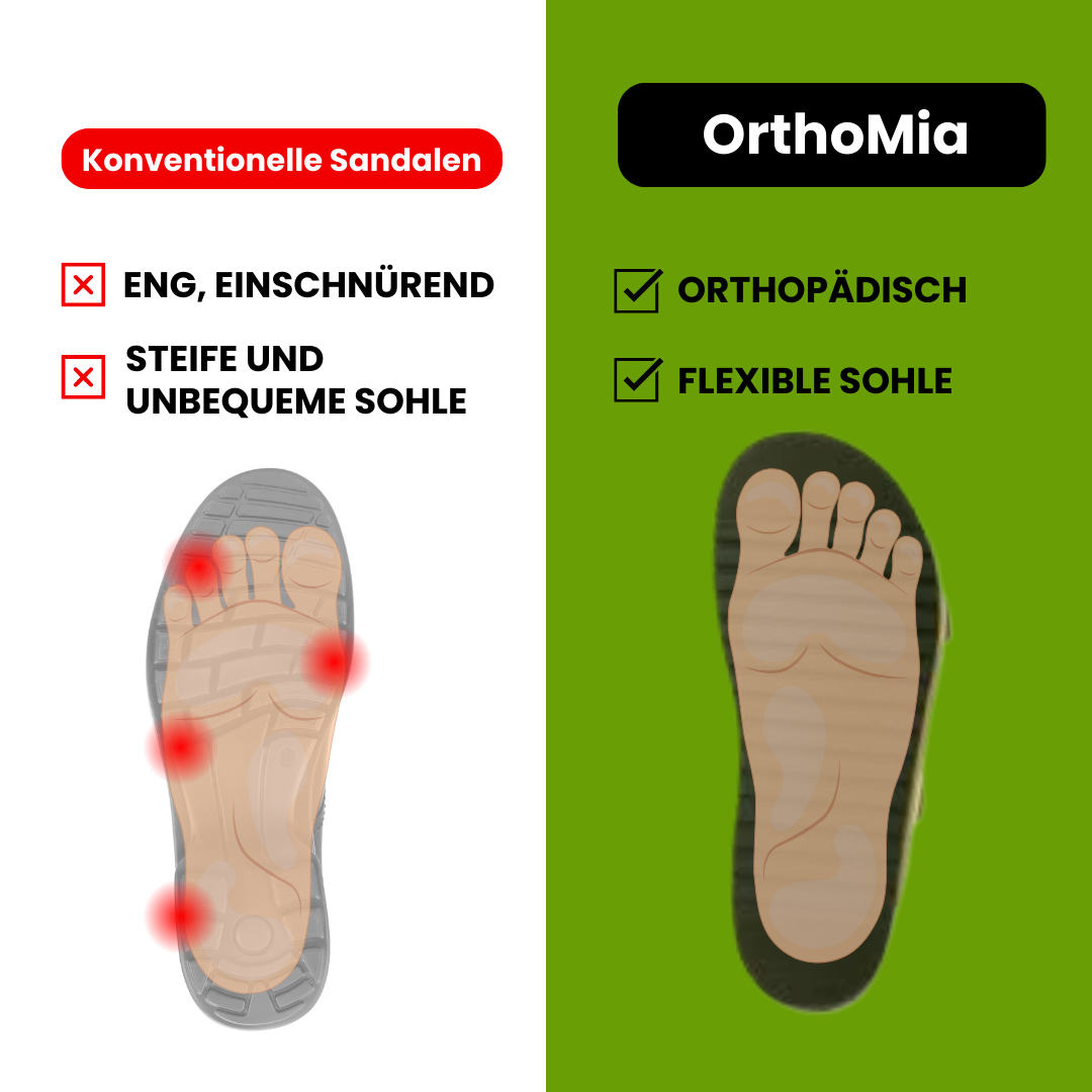 OrthoMia – Ortopædiske sandaler i kork med remme til kvinder