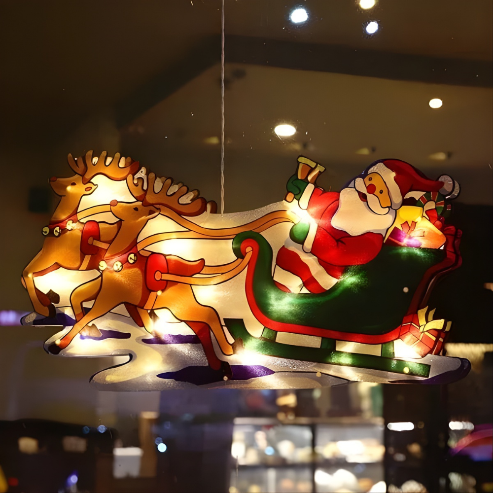 Festlige Oplyste Julevindueslys