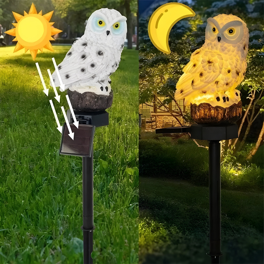 Solcelledrevet Haveuglelampe