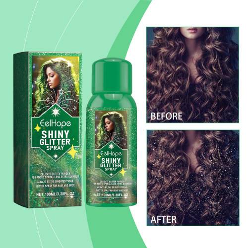 Farvet glitterspray