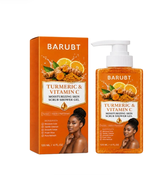 Gurkemeje og C-vitamin eksfolierende showergel