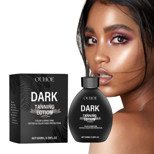 Mørk bronzing-lotion med langvarig farve
