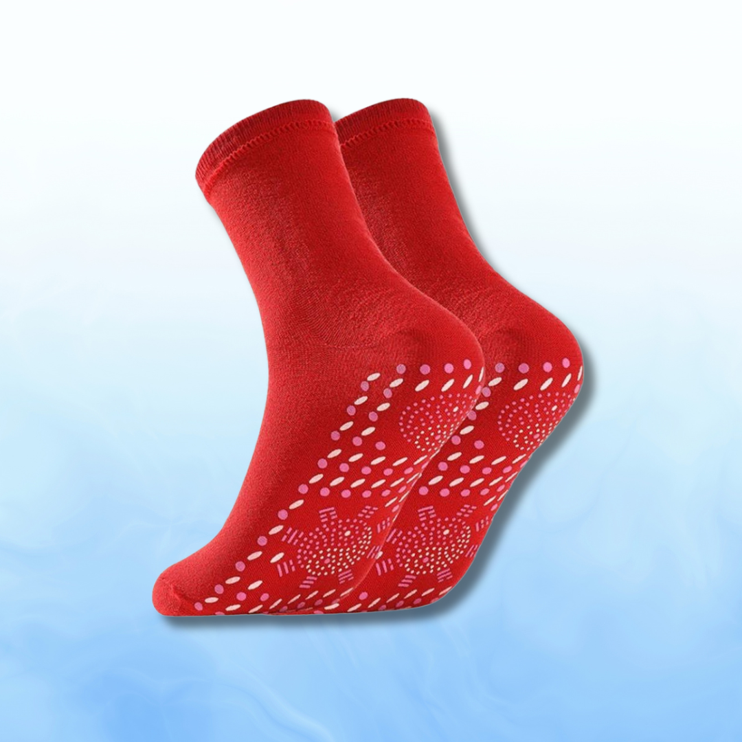 Sæt med 4 par Thermosocks – bløde, selvopvarmende termosokker