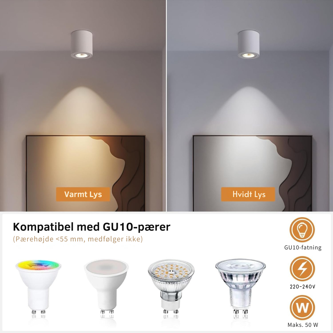 Anti-Blændende Drejelig Loftspotlight