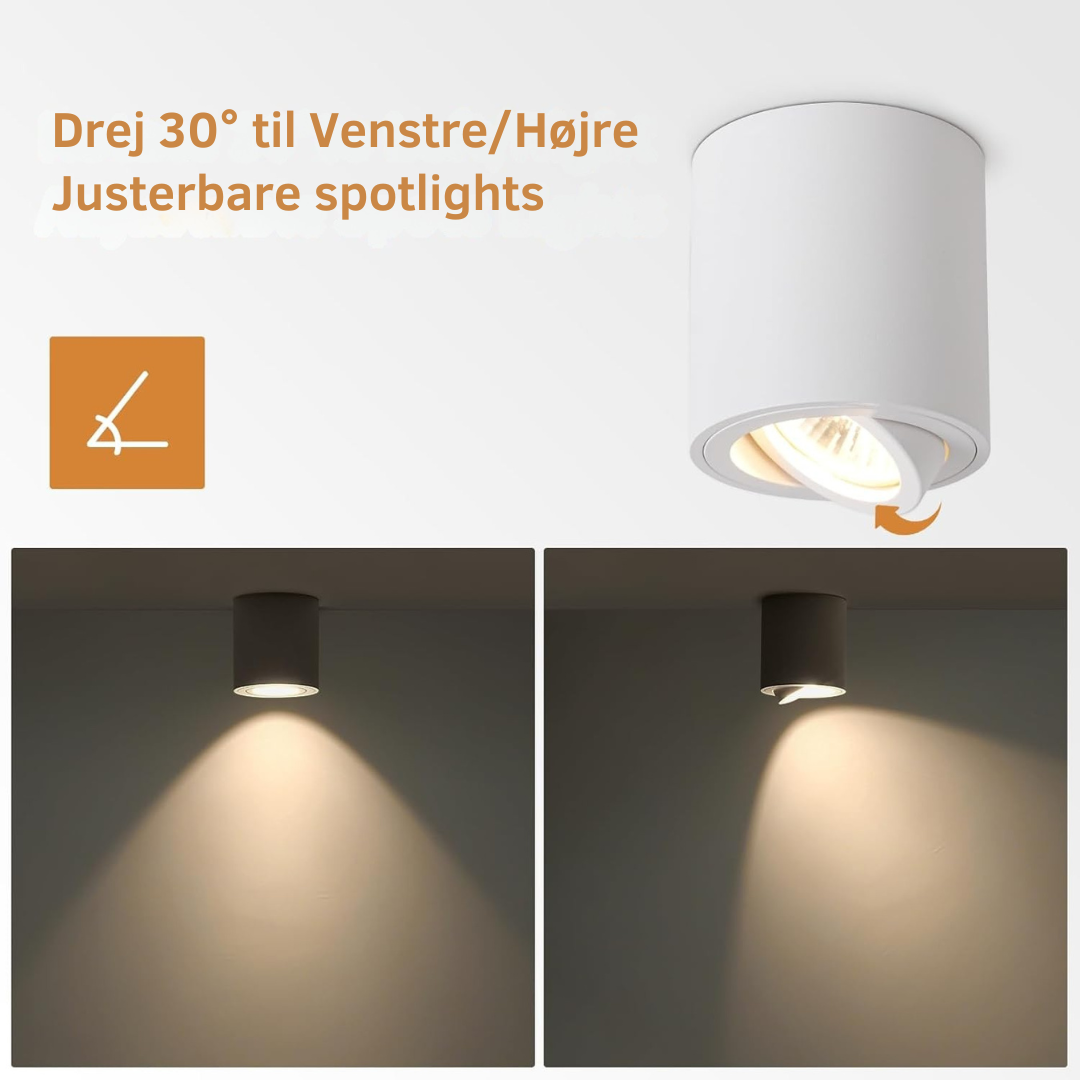 Anti-Blændende Drejelig Loftspotlight