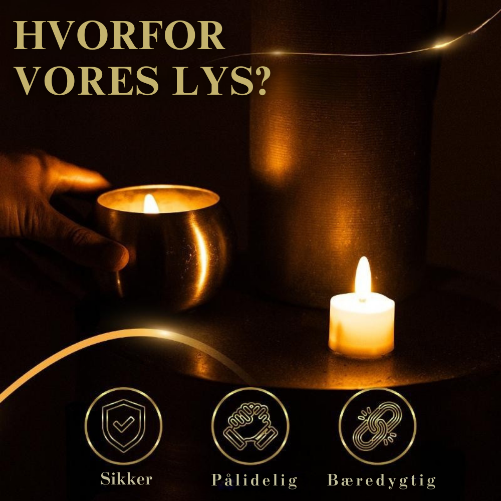 Fjernbetjent Genopladeligt LED Lysesæt