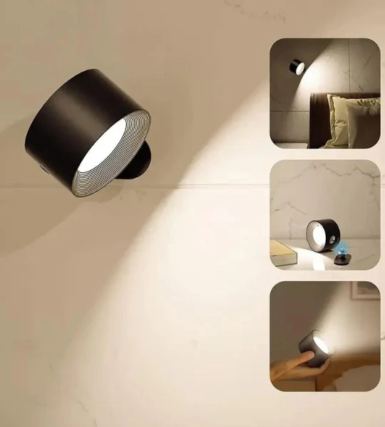 Dæmpbar LED-væglampe med fjernbetjening og touch-funktion