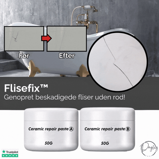 Genopret beskadigede fliser uden rod!