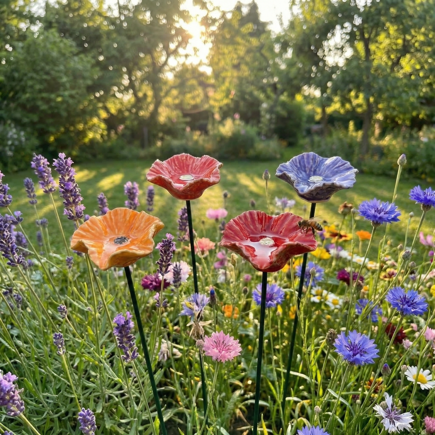 Florisana - Farverige Vandingsskåle På Pind