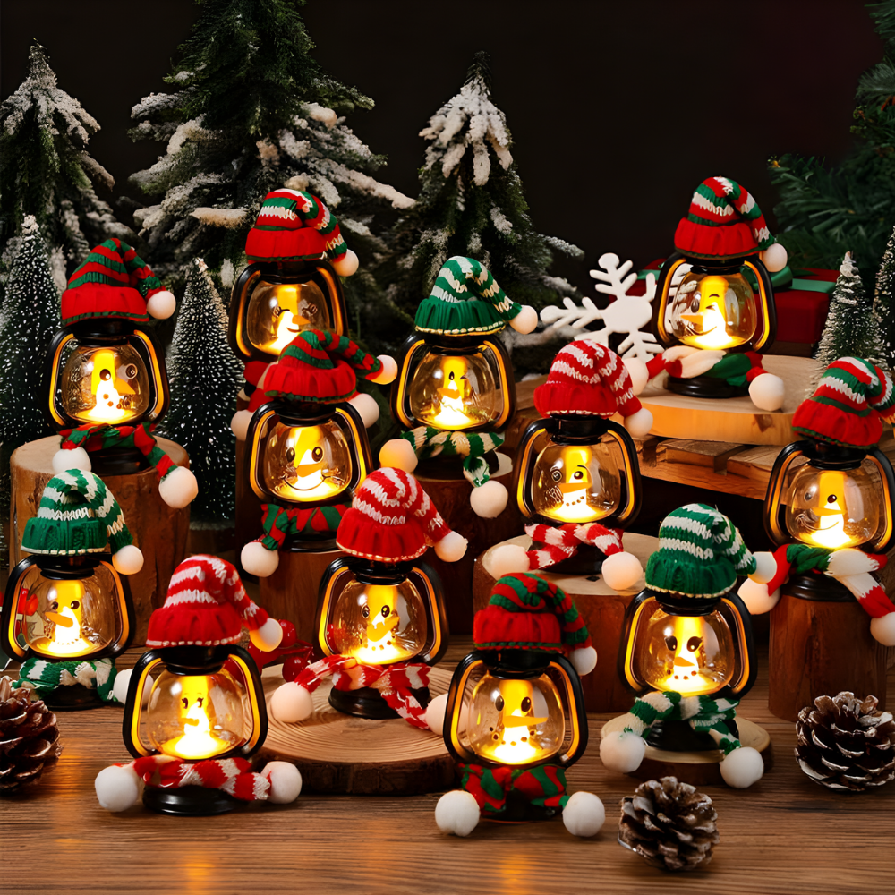 Mini Jule-Snemands LED Lanterne Dekorationer