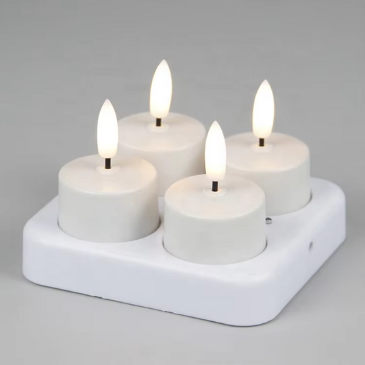 Ledsen™ CozyCandles: Genopladelige 3D Bærbare LED Te Hyggelige Stearinlys Lys