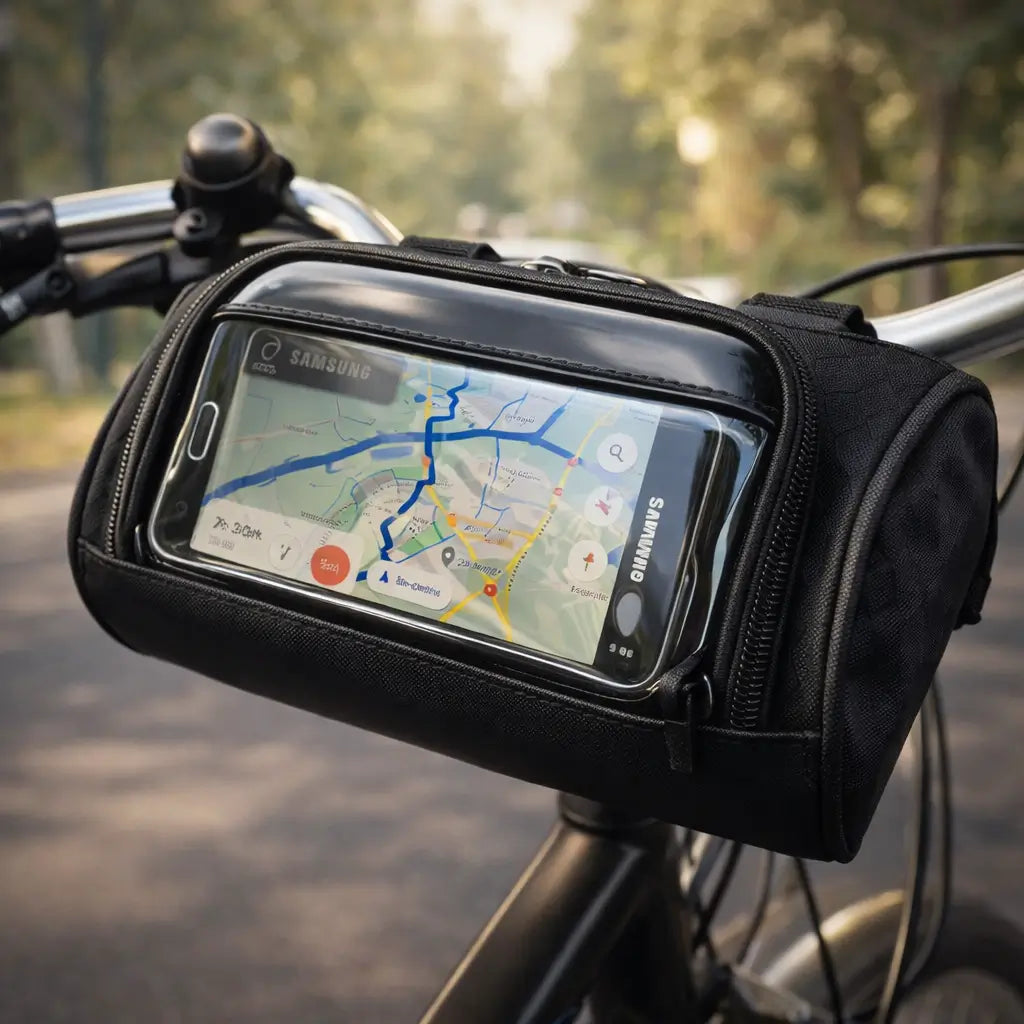Handlebrix - Styrtaske Med Touchscreen-Vindue Til Cykel