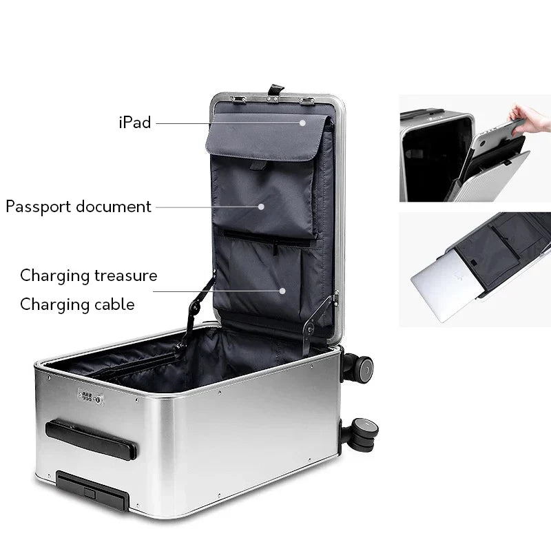 Valparaíso – Luksus-trolley i 100 % aluminium med hård kuffert