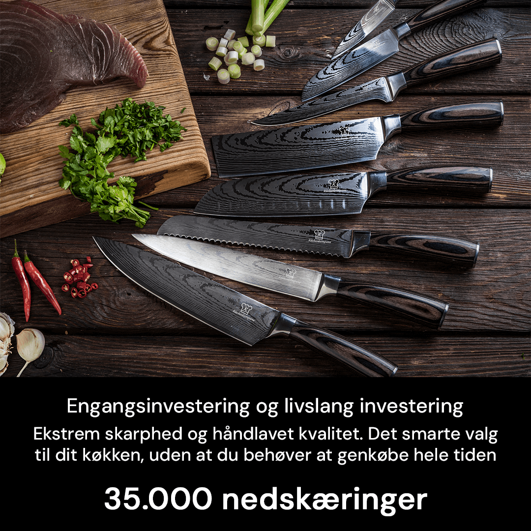 Premium Knivsæt (+ GRATIS Kogekursus & Kogebog PDF)