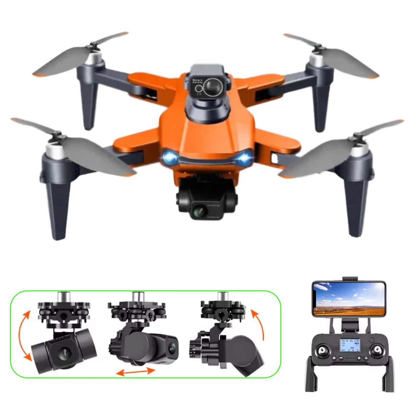RG109 Pro-drone – dobbelt 8K-kamera, GPS og børsteløse motorer