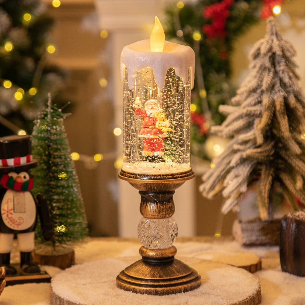 LED Julelys med Julemand