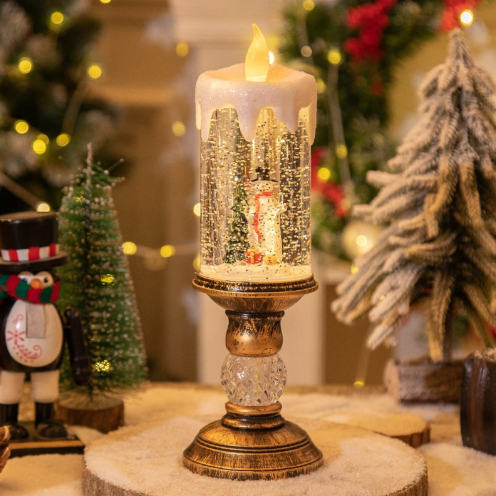 LED Julelys med Julemand
