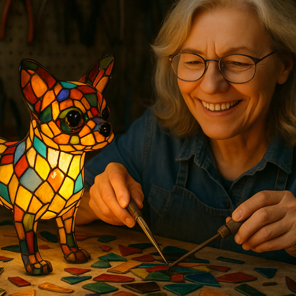 Kunstnerisk Dyrestatue LED Lampe