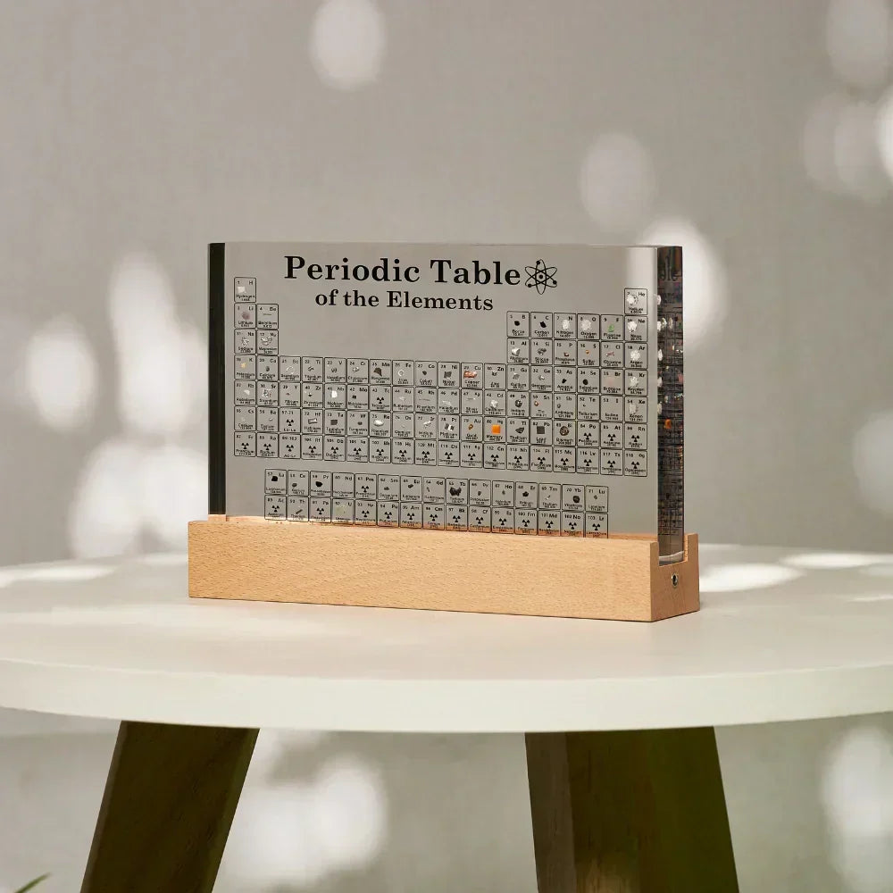 Lumiosa - Oplyst Periodisk System Med Indlejrede Grundstoffer