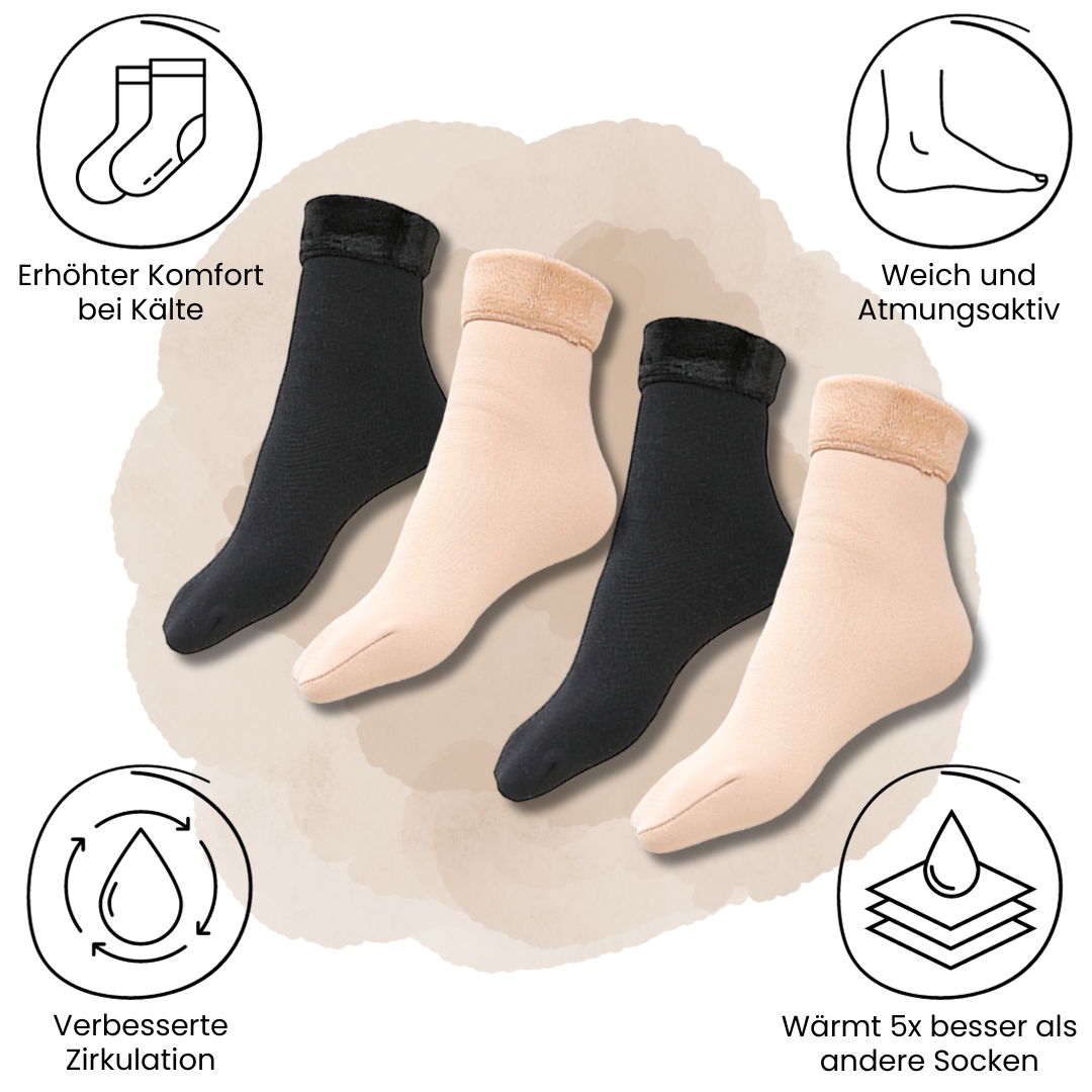 Sæt med 4 par Comfysocks – varme termiske strømper til både mænd og kvinder