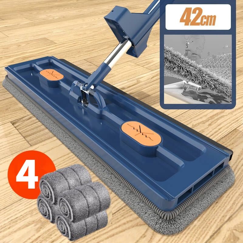 Moptrex - Stor Fladmoppe Med 360 Graders Drejehoved