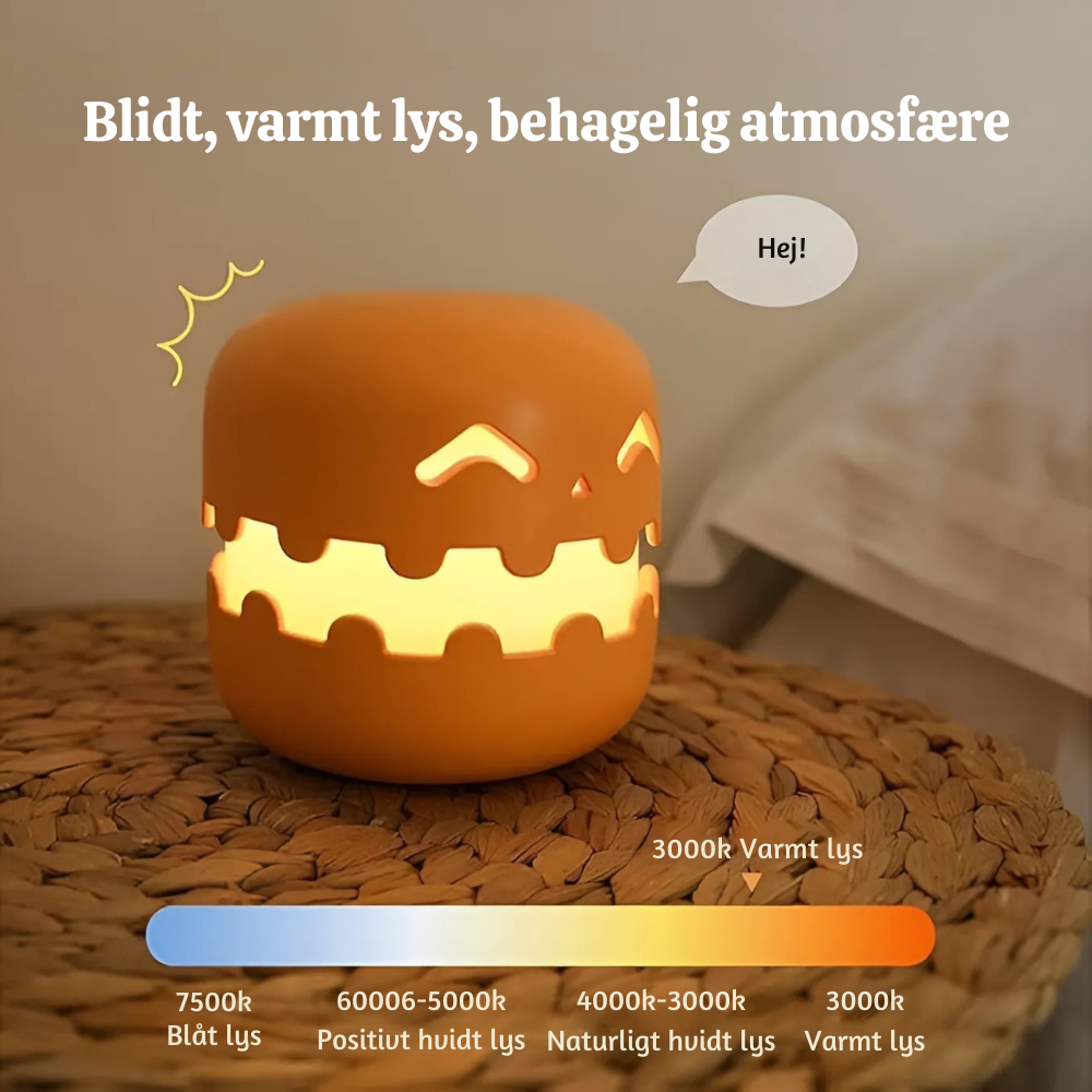 Genopladelig Smilende Græskarlygte
