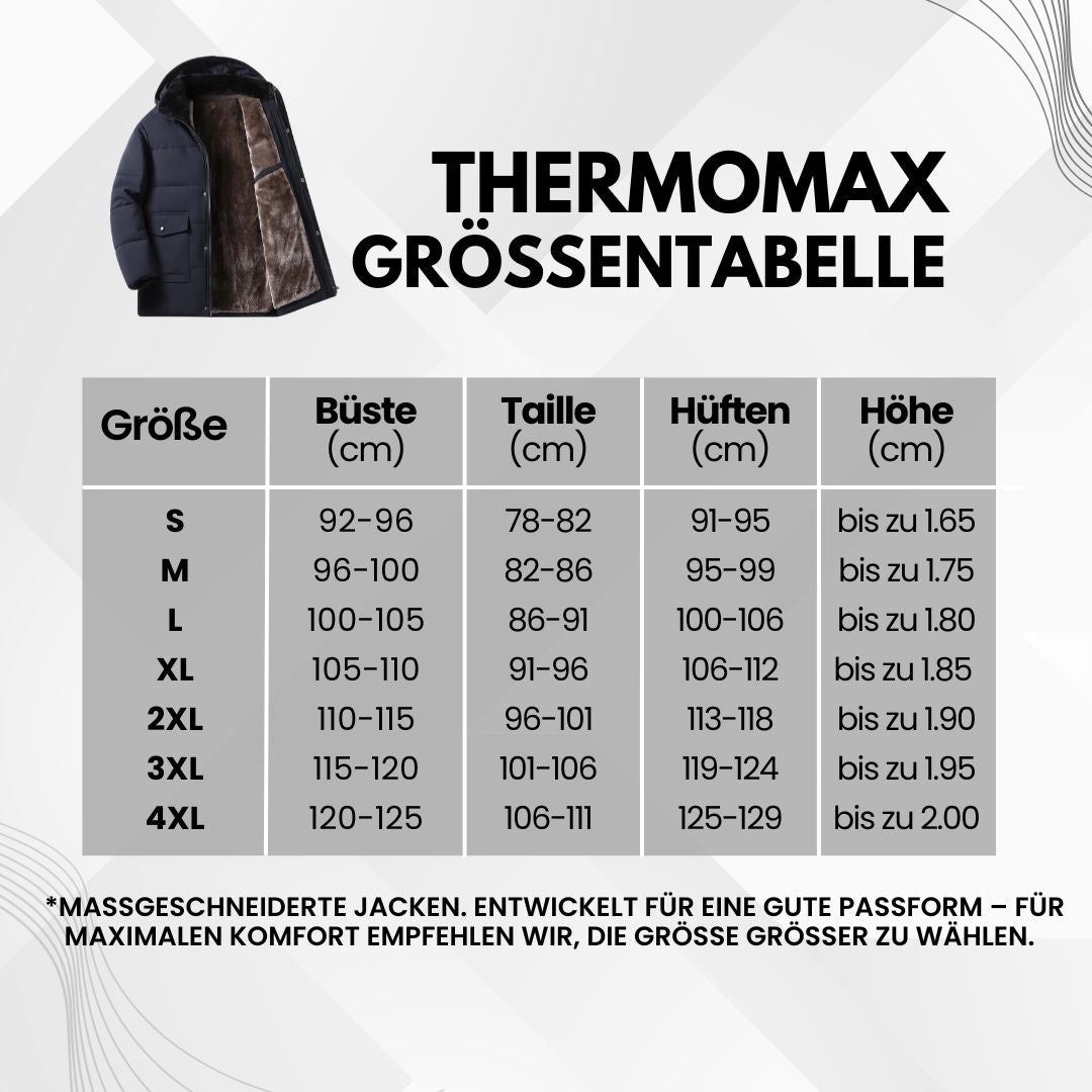 ThermoMax – Vinterjakke til mænd med hætte – Vatteret vindjakke