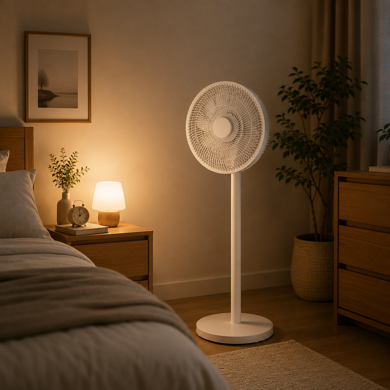 OmniFlow - Justerbar Gulvventilator Med Fjernbetjening