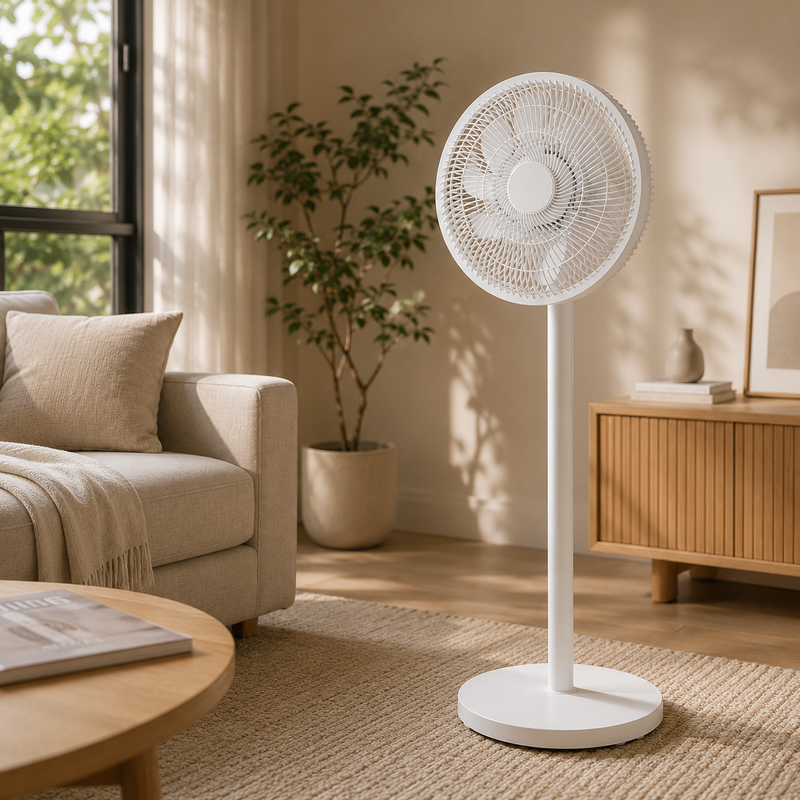 OmniFlow - Justerbar Gulvventilator Med Fjernbetjening