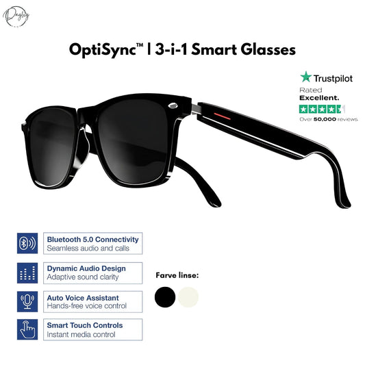 3-i-1 Smart Glasses - beskytter dine øjne og holder dig forbundet