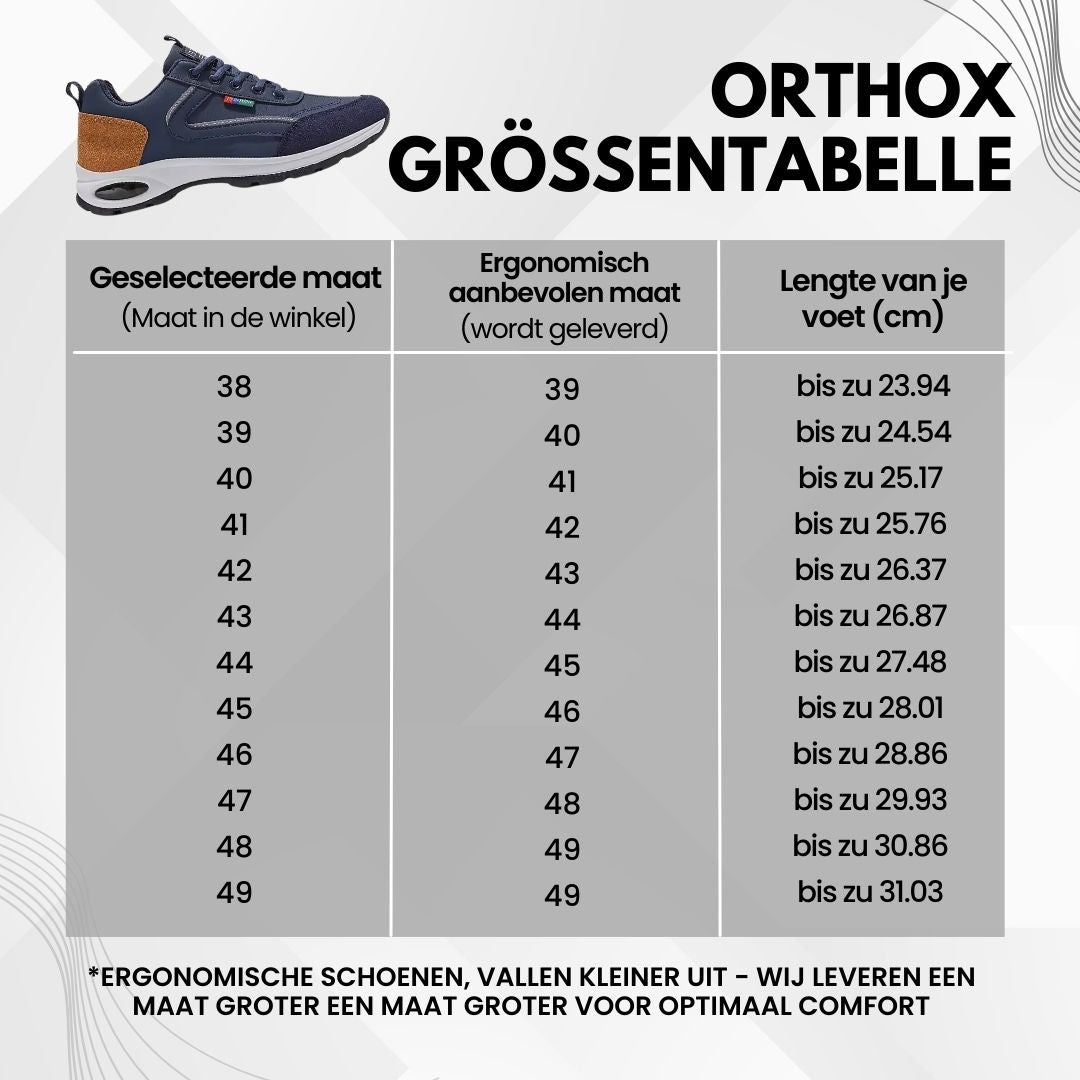 Orthox – Ergonomiske, smerteaflastende ortopædiske sko – Unisex