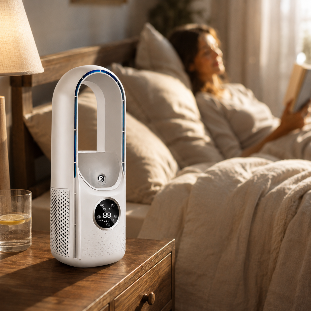 Transportabel bladløs køleventilator med airconditionfunktion