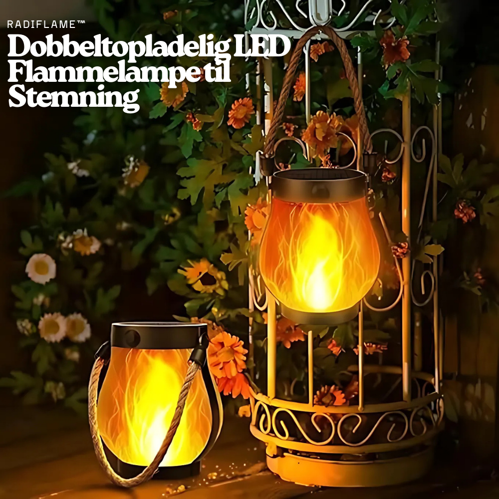 Dobbeltopladelig LED Flammelampe til Stemning