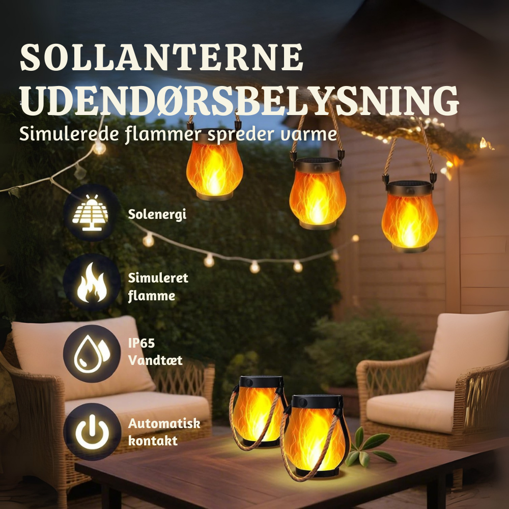 Dobbeltopladelig LED Flammelampe til Stemning