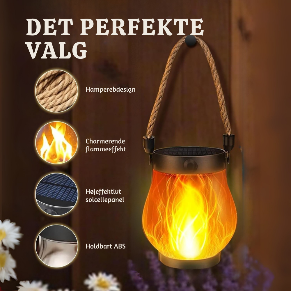 Dobbeltopladelig LED Flammelampe til Stemning