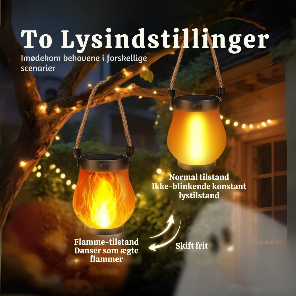 Dobbeltopladelig LED Flammelampe til Stemning