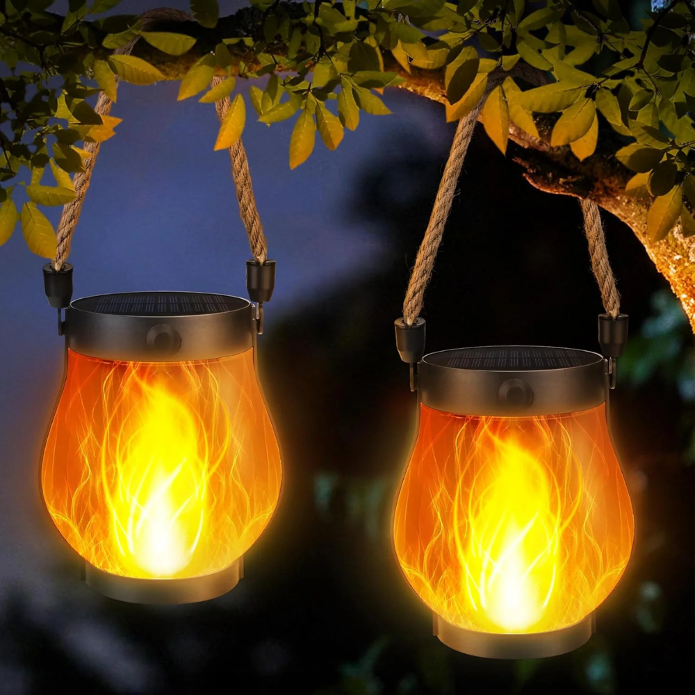 Dobbeltopladelig LED Flammelampe til Stemning