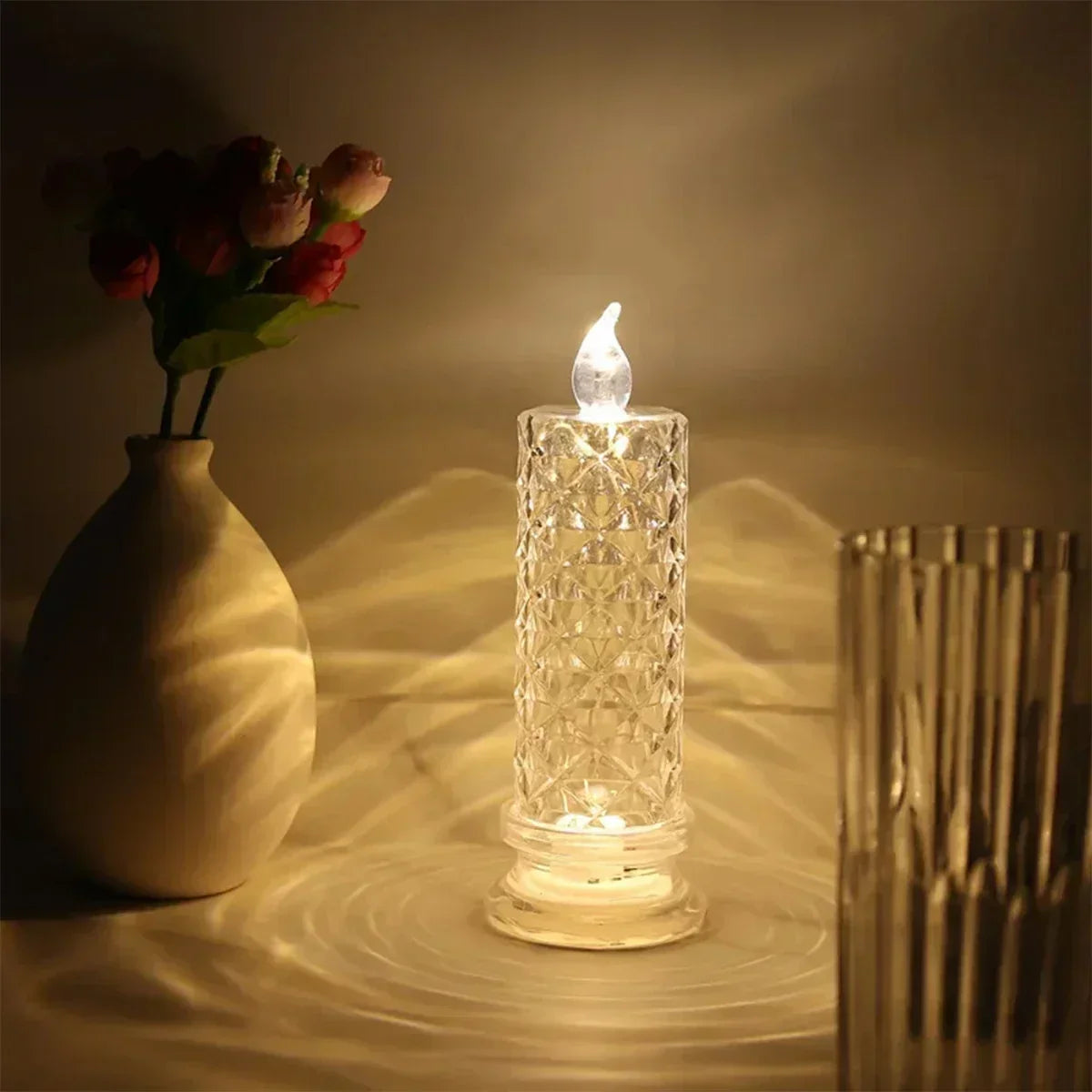 Ledsen™ CrystalCandle 1+1 GRATIS: Elegant Krystal Lys Inspireret LED Bord Lys