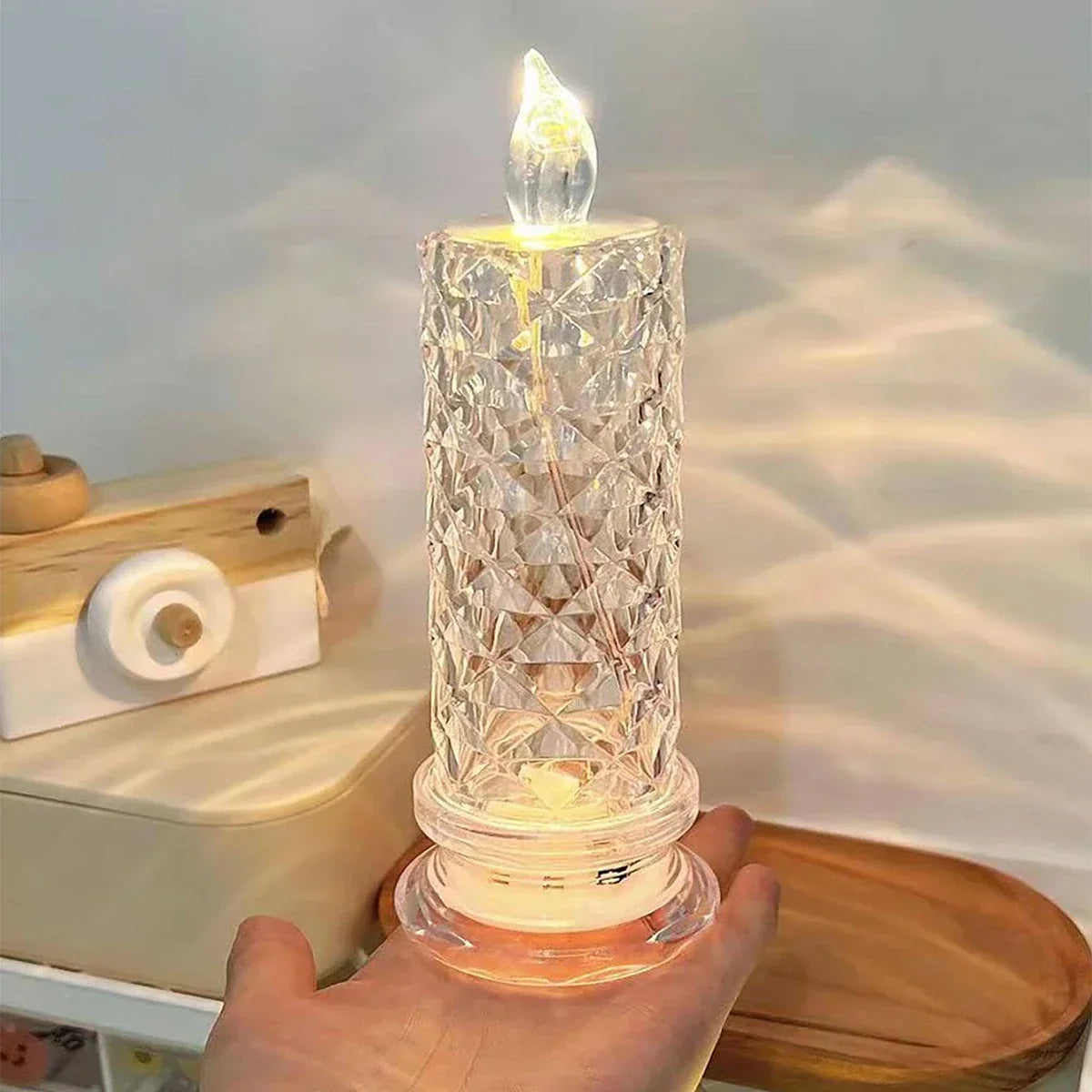 Ledsen™ CrystalCandle 1+1 GRATIS: Elegant Krystal Lys Inspireret LED Bord Lys