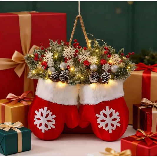 Ledsen™ ChristmasMitten: Udendørs LED Jul Vante Krans Dekoration