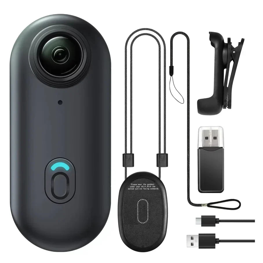 Vandtæt 4K-mini-actionkamera med WiFi og 360° magnetisk holder