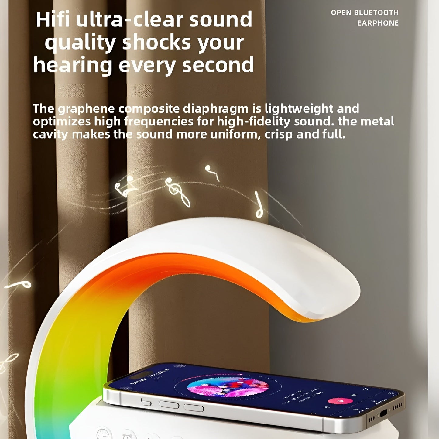 Ledsen™ Relaxi: Smart Afslapning Lys Atmosfære Bluetooth Højttaler Og Oplader