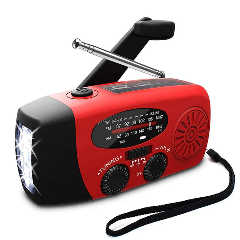 Nødradio med Powerbank og Lommelygte