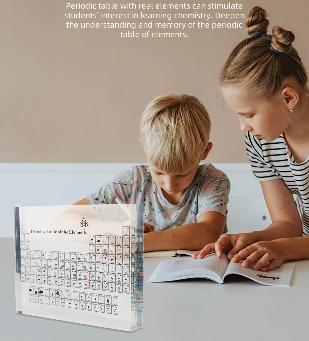 Ledsen™ PeriodicTable:  Glas Periodisk Tabel Elementer Med Lys