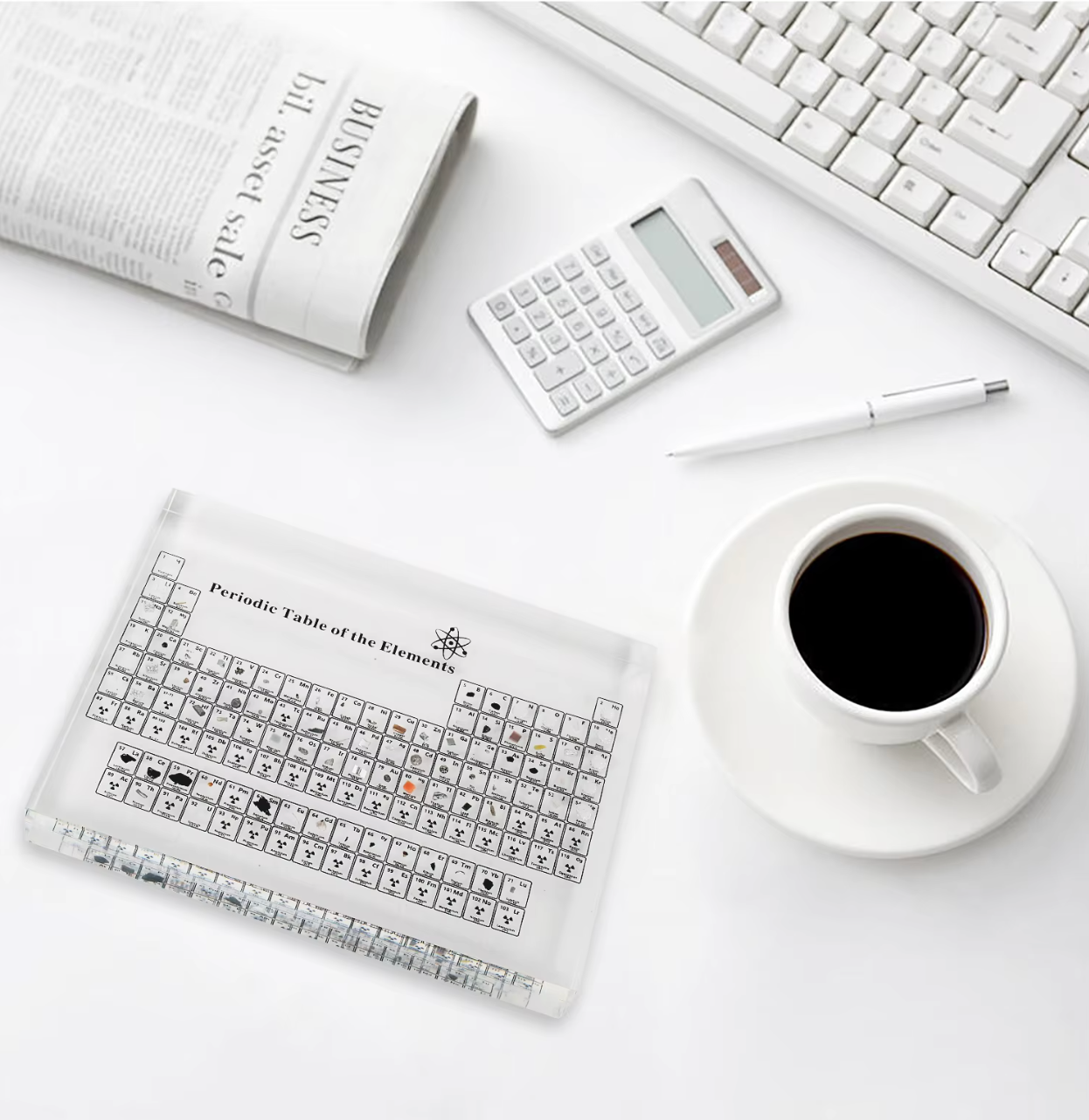Ledsen™ PeriodicTable:  Glas Periodisk Tabel Elementer Med Lys