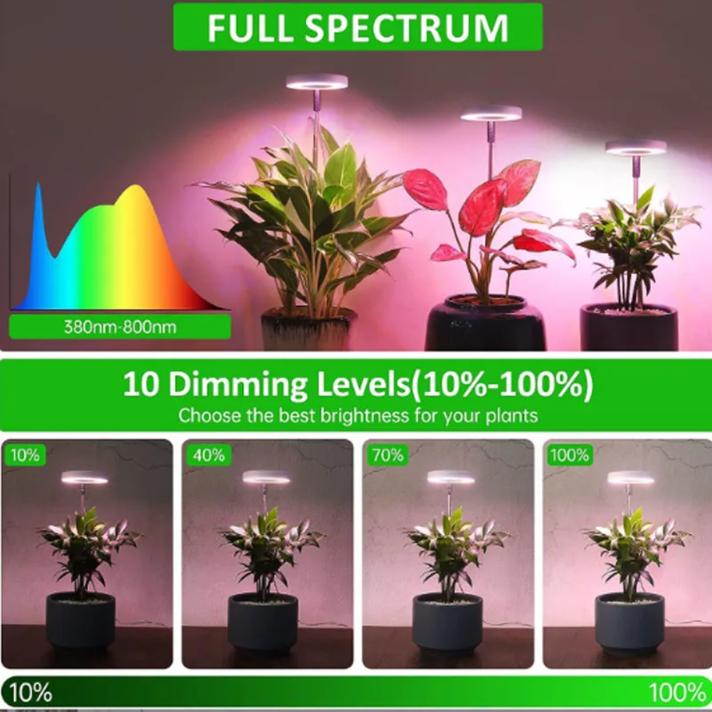 Ledsen™ PlantLamp: Justerbar Indendørs LED Vækst Lys Plante Lampe